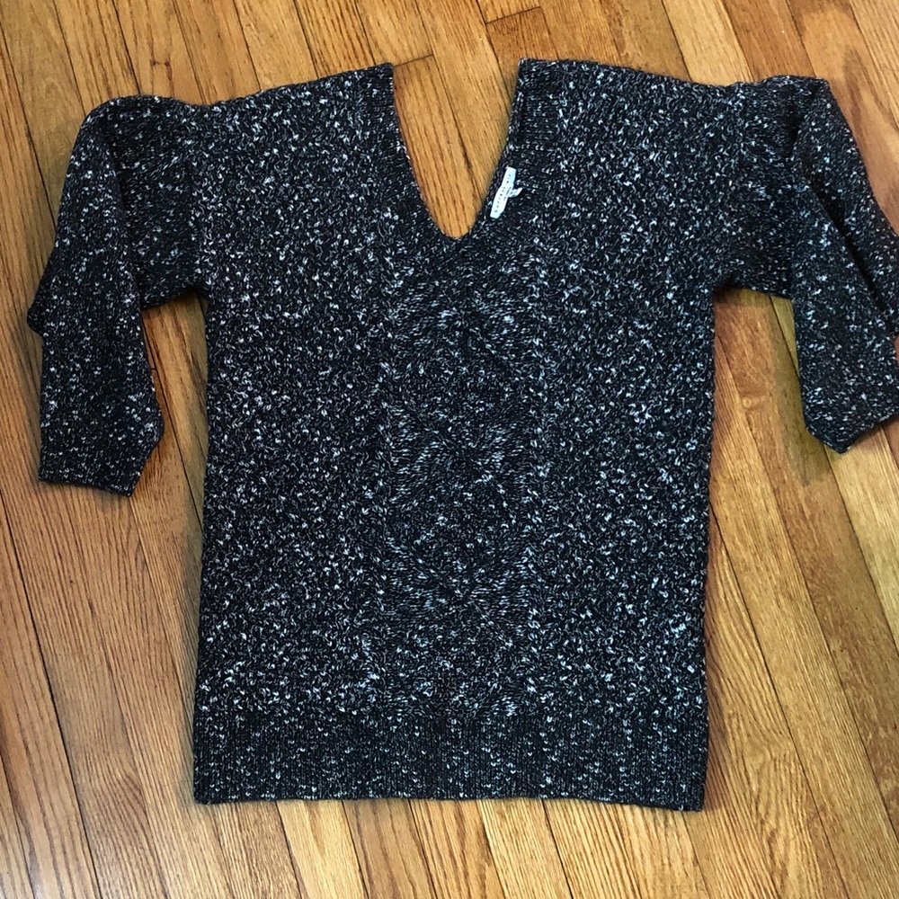 Current Air Black and White Speckled Sweatshirt